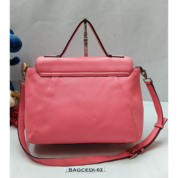Kate Spade New York Pink Leather Top Handle Satchel Crossbody Bag - Picture 2 of 16